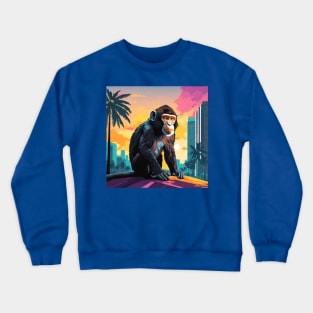 Miami Vibes Artistic Chimp Tee! Crewneck Sweatshirt